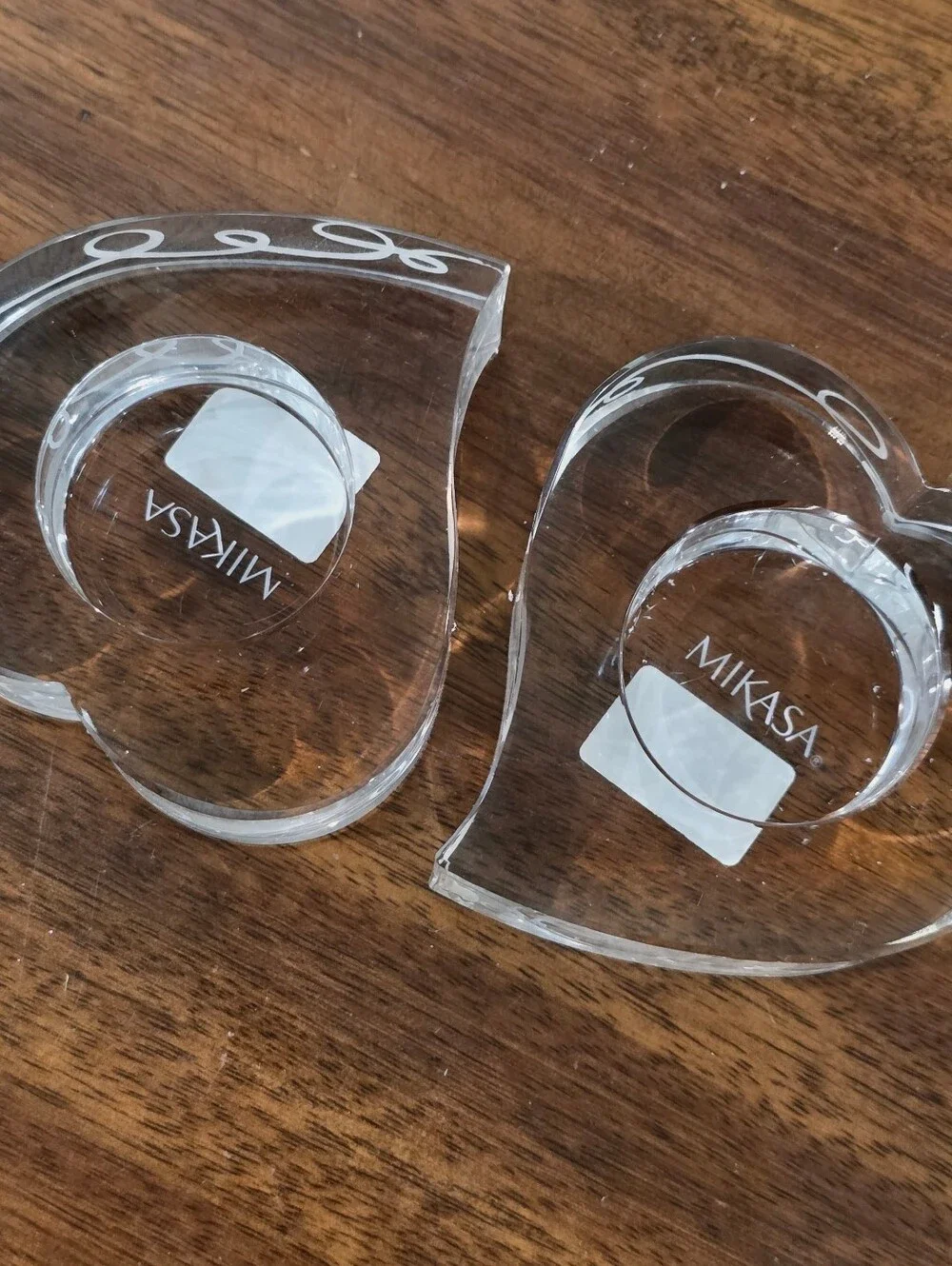 Love Story Tea Light Holders (Pair) Hearts